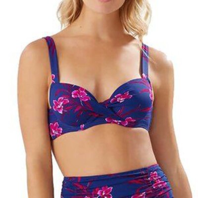 Бюстгальтер на косточках Tommy Bahama Oasis Blossoms, синий сапфир, 34B