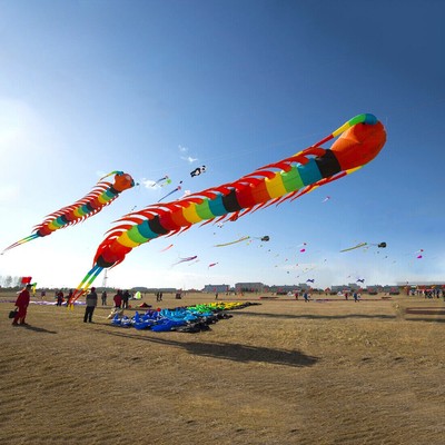 12m Centipede Kite Line Laundry Kite Soft Inflatable 30D Ripstop Nylon with Bag