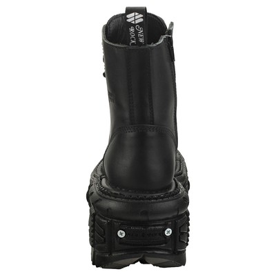 NEW ROCK ROCK M-TANK083-C1 UNISEX BLACK PLATFORM BOOTS