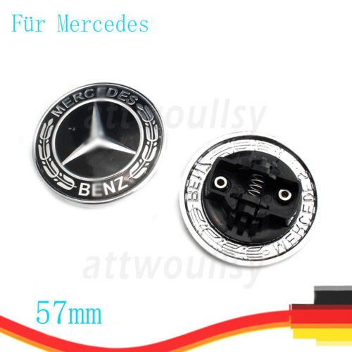 Für Mercedes W205 W212 W213 W238 E-Klasse Motorhaube Ersatz Stern Emblem Schwarz