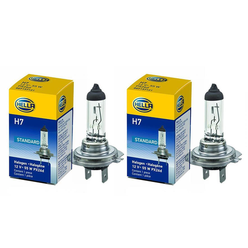 2PCS Hella H7 55W Halogen Headlight Bulb Sedan Hella 1350 LM DOT