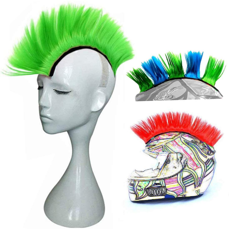 3T-SISTER Helmet Mohawk Wig Adhesive Mohawk for Motorcycle Helmet- Wig Only