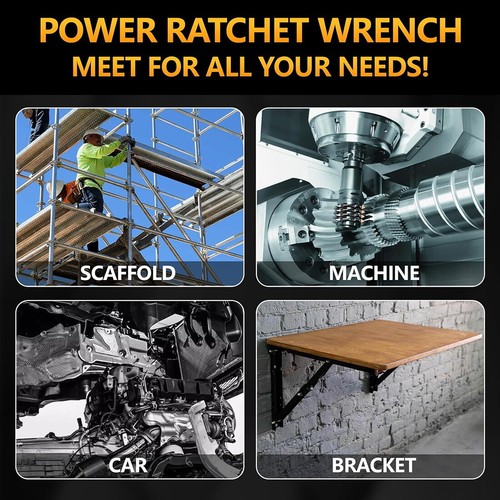 Cordless Electric Ratchet Wrench Set 3/8", Compatible For DEWALT 20V MAX Battery