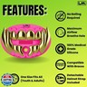 Loudmouth Football Mouth Guard - 3D Chrome Beast Football Mouthpiece, Fits Adult and Youth Ages 5+, Accessories Mouth Guard (3D Chrome Beast - Fluorescent Pink)