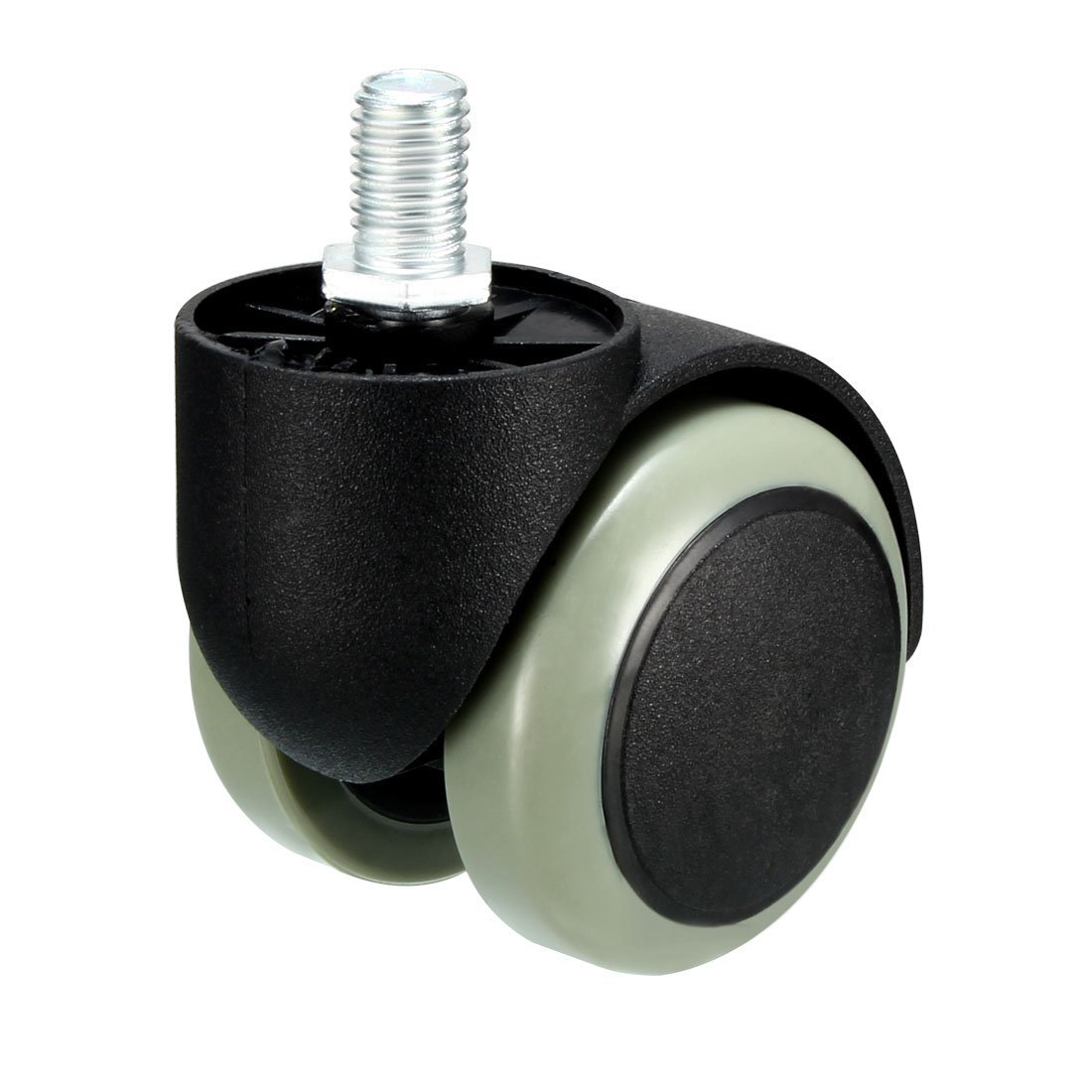uxcell Office Chair Casters Wheels 2 Inch PU Twin Wheel M10x14mm Threaded Stem