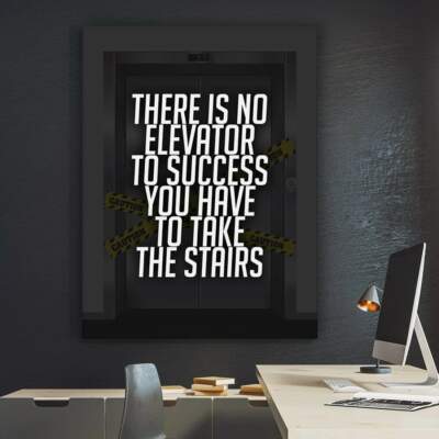 Elevator To Success Design Poster No Frame