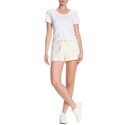 

Шорты Splendid X Grey Malin Summertime с вышивкой Sun, кремово-белые, маленькие, Off white, RB0070U