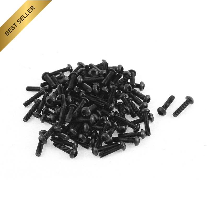 M2.5X10Mm 10.9 Alloy Steel Button Head Hex Socket Cap Screw Bolt 100Pcs