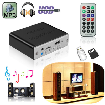 12V Mini Bluetooth Car Motorcycle Stereo Amplifier Amp LED USB / SD MP3 Player