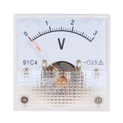 DC 0-3V Analog Panel Voltage Gauge 91C4  Volt Meter 2.5% Error Margin