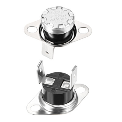 Temperature Control Switch , Thermostat 75°C , 10A Normally Closed N.C 2pcs