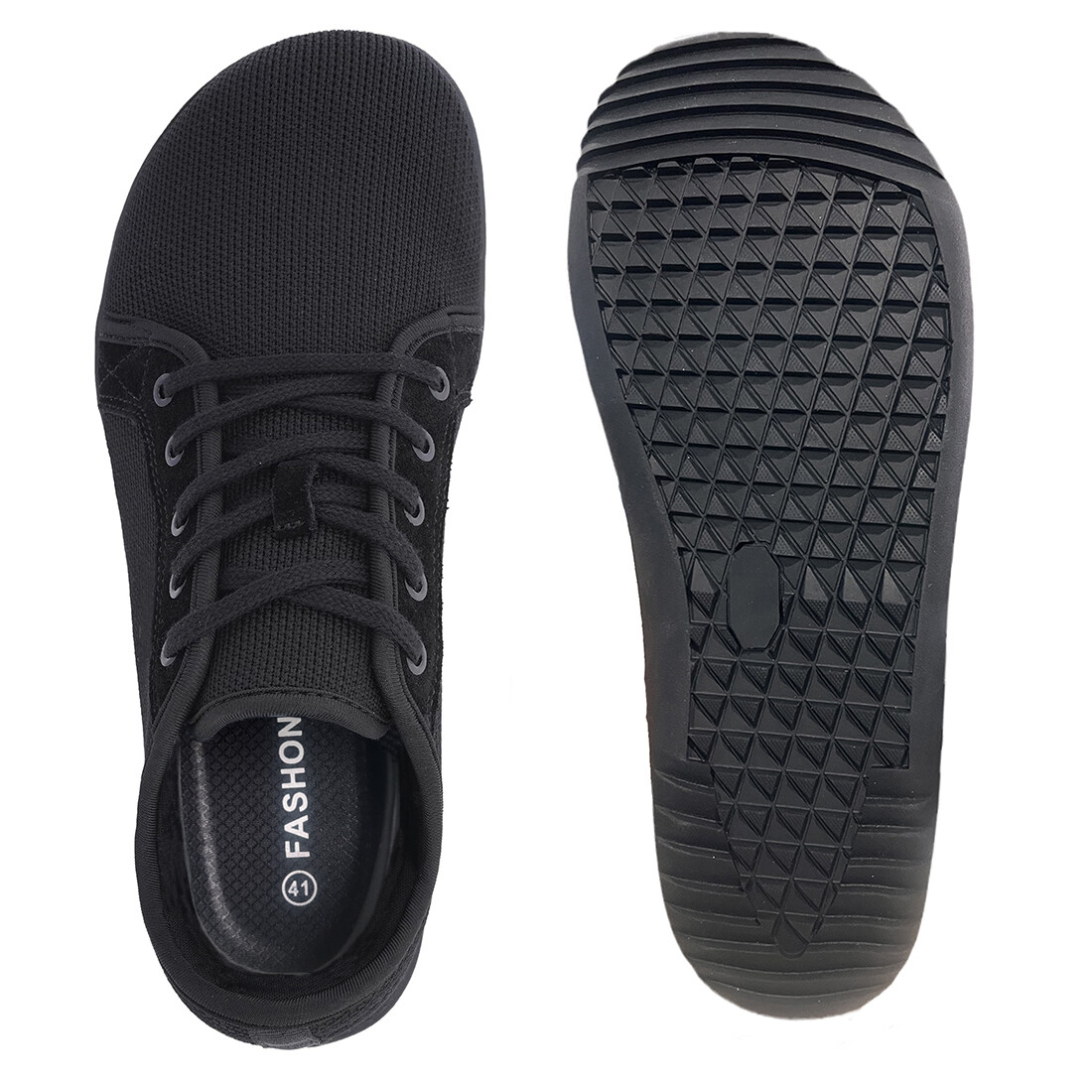 Barfußschuhe Für Herren – Zero Drop, Breite Zehenbox, Flexibel, Minimalistisch, Schwarz 39.5 EU