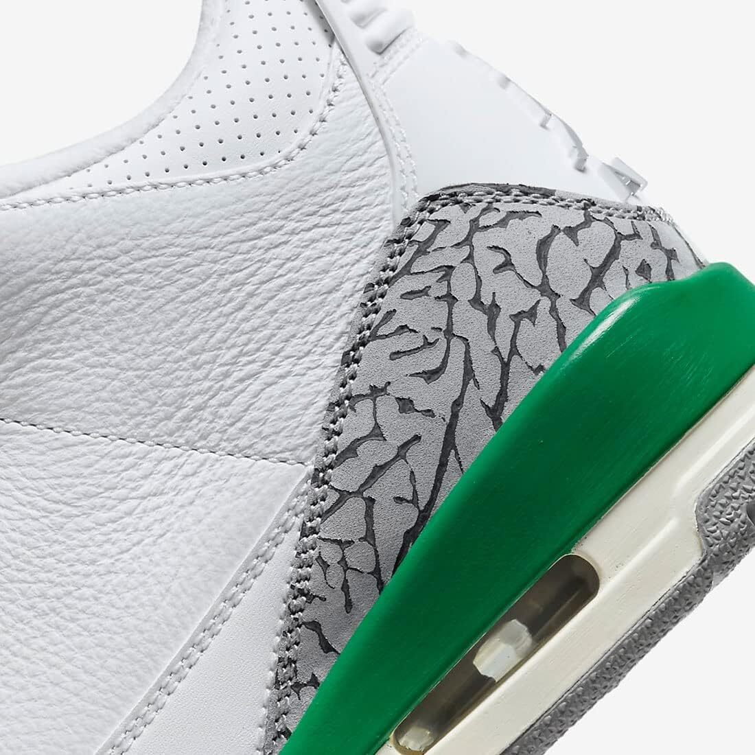 Pre-owned Jordan Nike W Air  3 Retro Lucky Green White Versity Red Cement Grey Ck9246-136