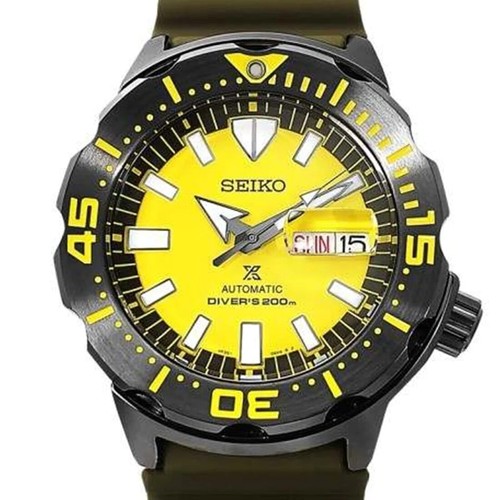 Pre-owned Seiko Prospex Yellow Monster Srpf35k1 Special Edition Model 200m Diver Watch