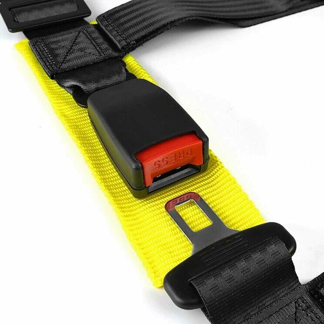 Car Truck 4 Point Racing Seat Belt Harness Adjustable Auto Universal Black eBay
