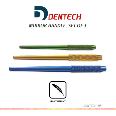 Dentist Mirror Handles Mouth Inspection Dental Hygienist Instrument Set of 3 CE