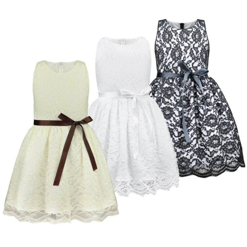 Mädchen Kinder Prinzessin Ärmellos Festkleid Kinder Streifen Kleid Mit Gürtel