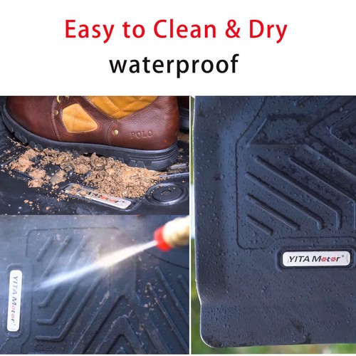 Floor Mats for 2015-2020 Chevy Tahoe GMC Yukon TPE Rubber All Weather 3D Liner