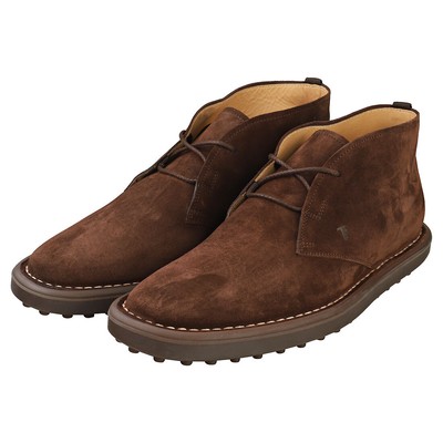 TOD'S TOD'S POLACCO MENS BROWN DESERT BOOTS - 10 UK
