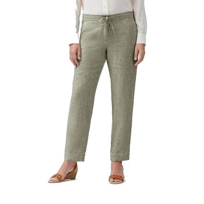 Женские льняные брюки зауженного кроя Tommy Bahama, саржа, S