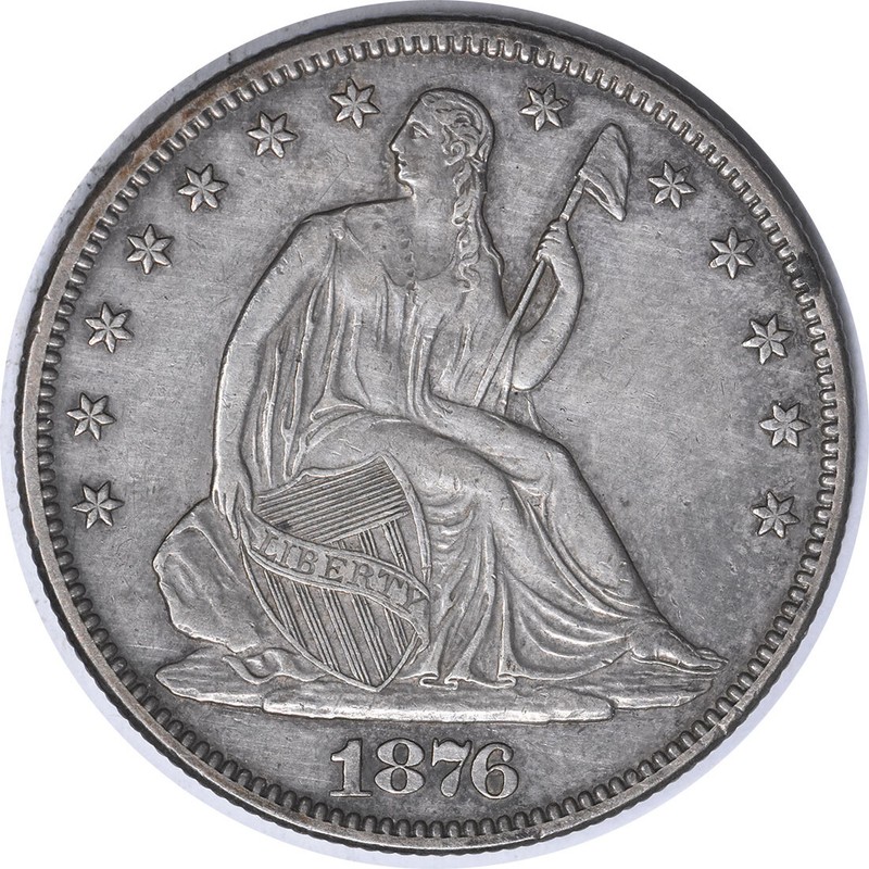 1876-S Liberty Seated Half Dollar Type 2 Reverse WB-42 Choice
