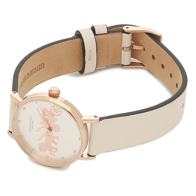 Pre-owned Coach Watch Rady Sperry 28mm Quartz Silver White  14503796 Leather Par 185