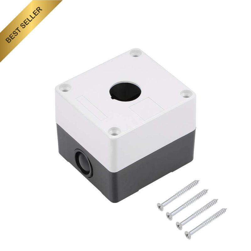 Push Button Switch Control Station Box 22Mm 1 Button Holes White and Black