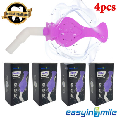 4Pcs Dental Surgical DryShield Mouth Opener Isolation Adapter HVE Saliva Suction