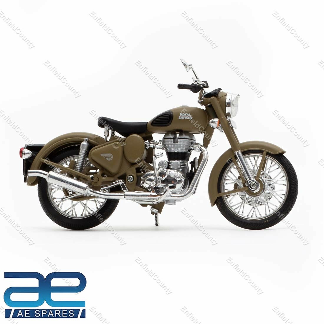 For Royal Enfield Classic 500 1:12 Scale Model Desert Storm 