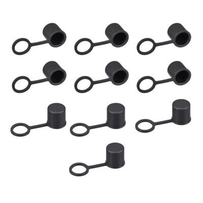 10Pcs Silicone BNC-B Anti-Dust Stopper Cap Cover for Female Jack Black