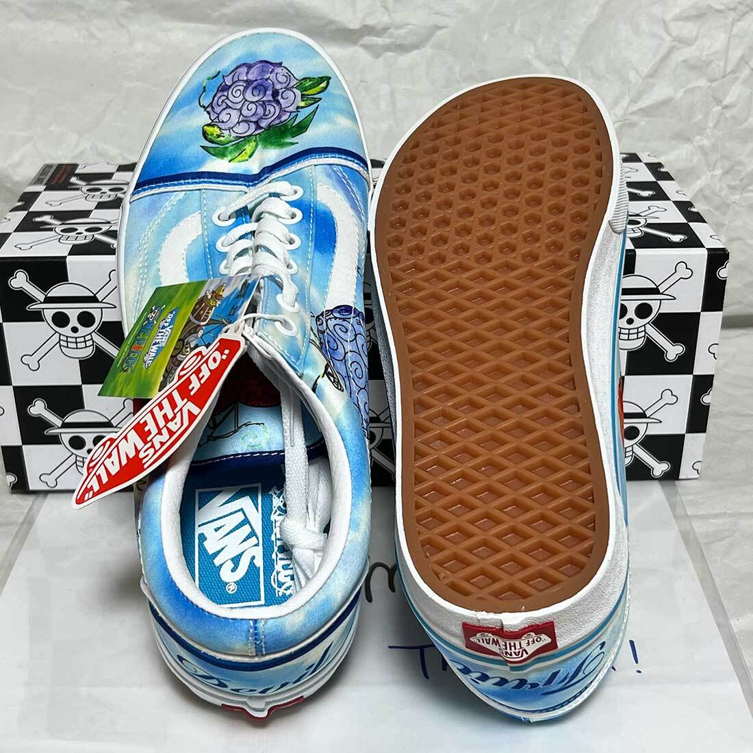 Pre-owned Vans X One Piece Old Skool Low Cut Sneakers Devil Fruit Unisex Shoe Vn0007nt7wm In Blue