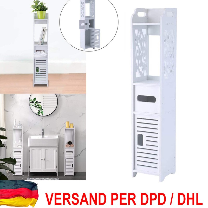 Badschrank Badezimmerschrank Hochschrank Unterschrank Badmöbel Weiß Neu