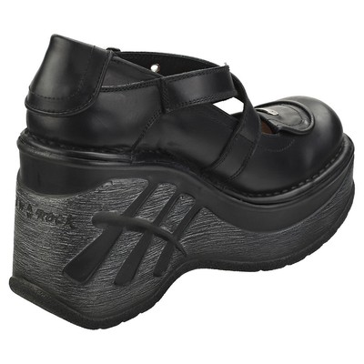 NEW ROCK ROCK NEO CUNA SPORT HASHTAG WOMENS BLACK PLATFORM BOOTS