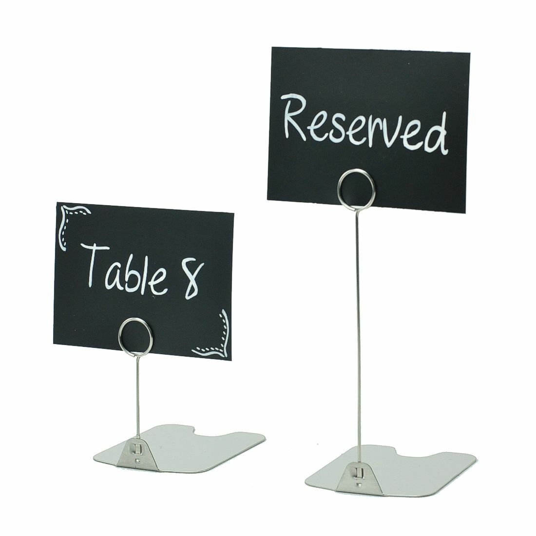 Stainless steel ticket stand food counter display price card holder