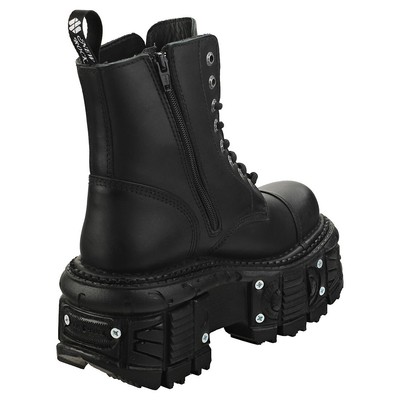 NEW ROCK ROCK M-TANK083-C1 UNISEX BLACK PLATFORM BOOTS