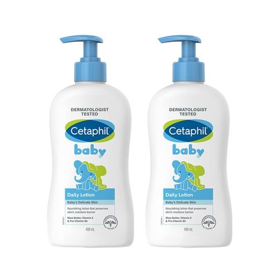 Cetaphil Baby Daily Lotion For Face & Body 400 ml Pack of 2