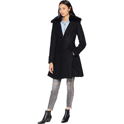 

Sam Edelman Fit - Flare Пальто Faux Black, Черный, 55930F