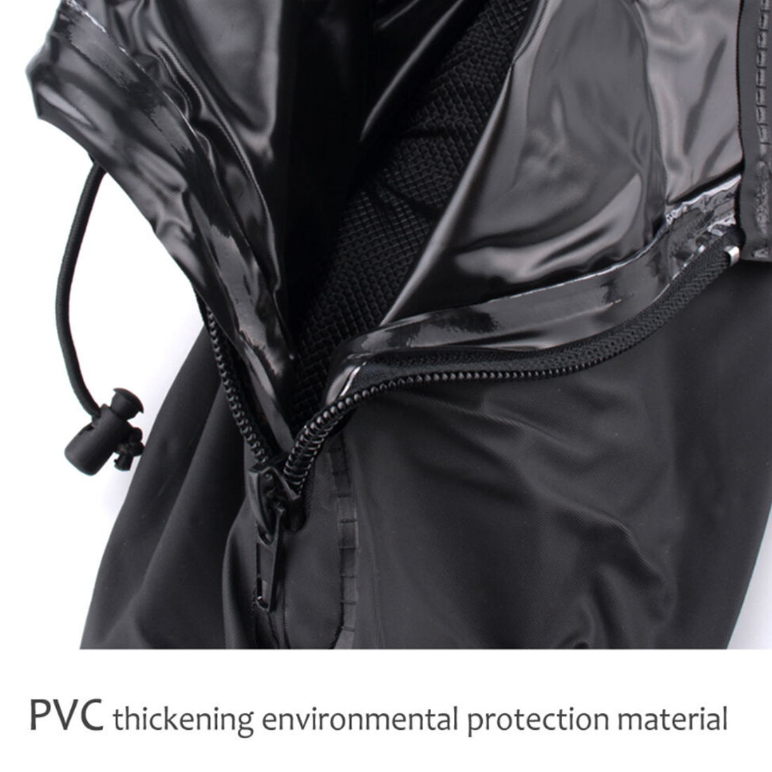 Men's Unisex Reusable Black Rain Boots Waterproof Anti-slip Rain Shoes Cover