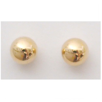 14K Solid Yellow Gold Ball Stud Earring. 4-7 mm New EB833 | eBay