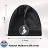 100% Mulberry Silk Bonnet for Sleeping Women Men, Real Silk Lined Sleep Cap with Adjustable Strap, Hair Wrap Slouchy Beanie for Curly Hair