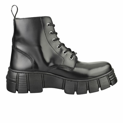 NEW ROCK ROCK ANKLE BOOT BLACK TOWER UNISEX BLACK STIEFEL PLATTFORM - 40 EU