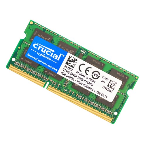 I-O DATA DDR3L 1600 8GB×16 28枚 Crucial 8GB Single DDR3/DDR3L 1600 MT/s (PC3-12800) SODIMM
