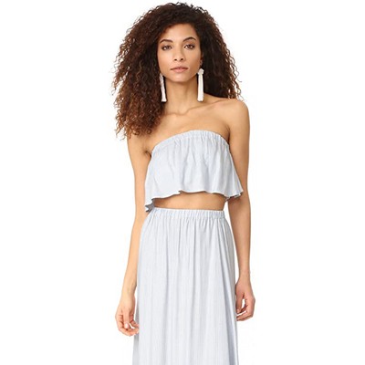 

Женский топ CLAYTON из твила в полоску, саржа в полоску, большой размер, Stripe twill