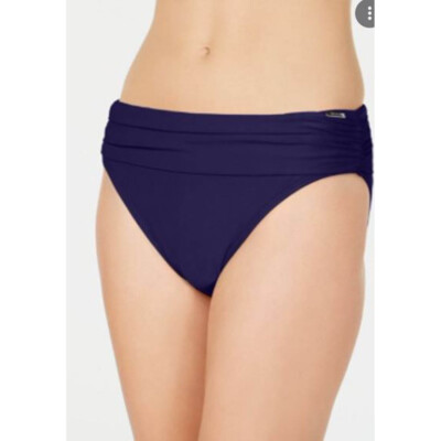 

Женские плавки бикини с складками Dkny, темно-синие, размер, Navy, DI9BS307