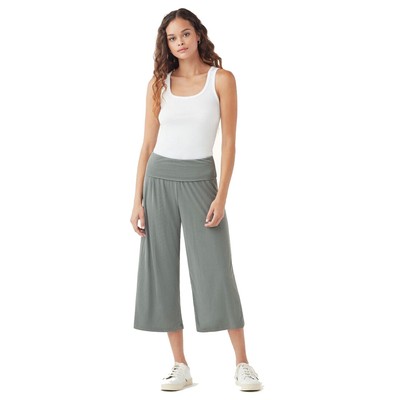 

Женские широкие брюки в рубчик Splendid Sandwash, мох, большие, Moss, RM9A700