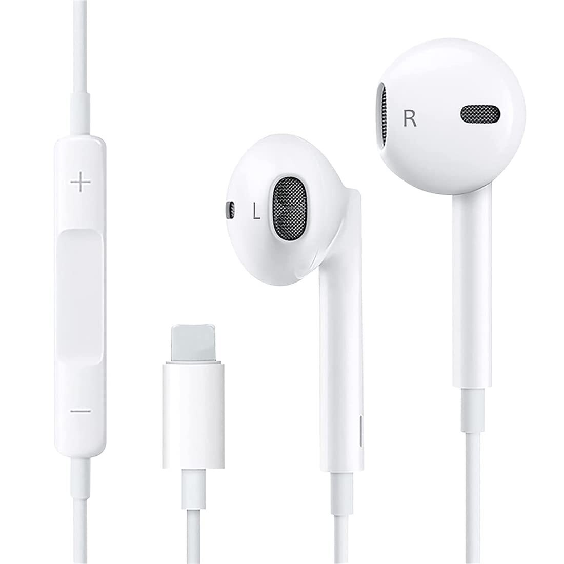 For Apple Phones X Xs 7 8 Plus 11 12 13 Wired Headphones Ear