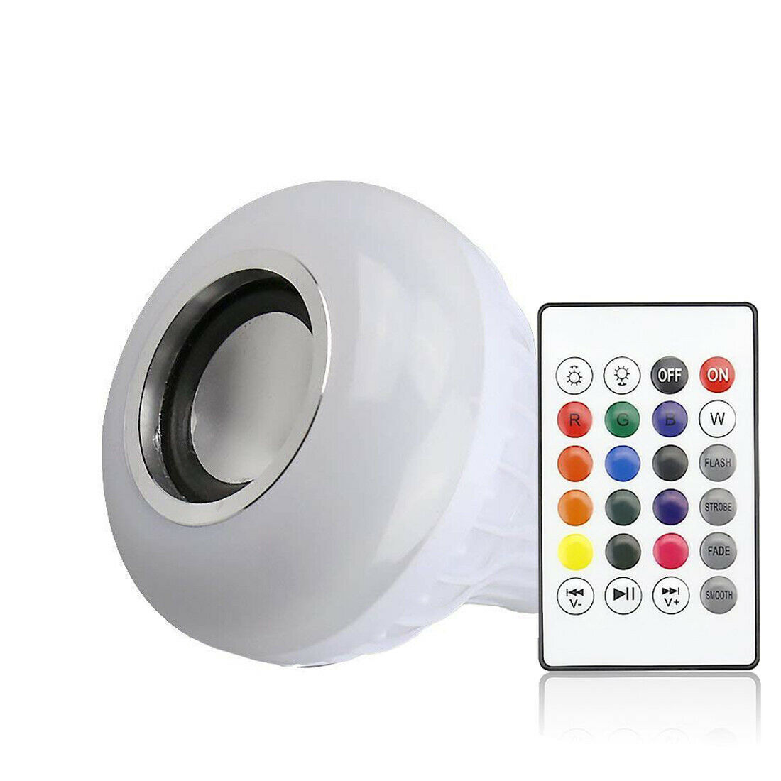 1/2PC E27LED RGB Wireless Bluetooth Speaker Bulb Light Music Playing Lamp&Remote