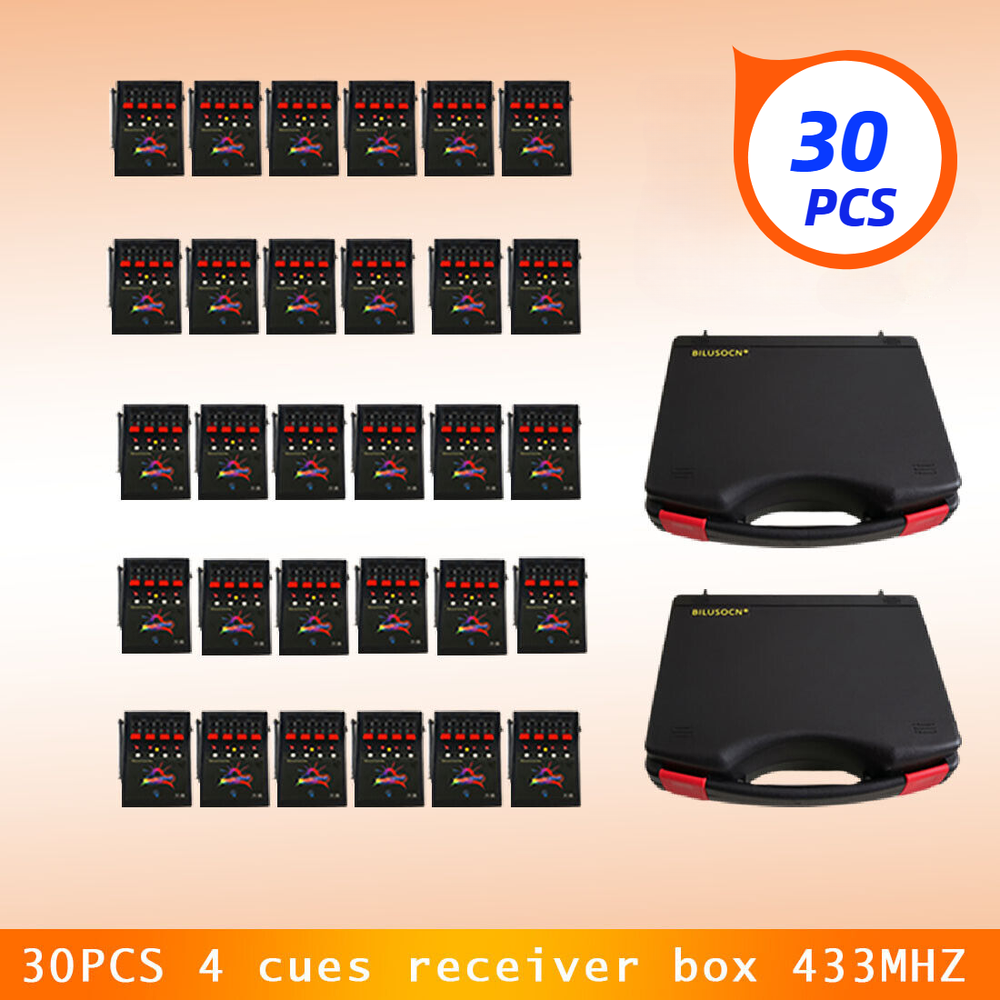 30PCS 4 cues receiver box 433MHZ for fireworks firing system