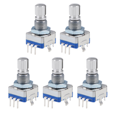 5pcs 360 Degree Rotary Encoder Code Switch Digital Potentiometer EC11 5 Pins