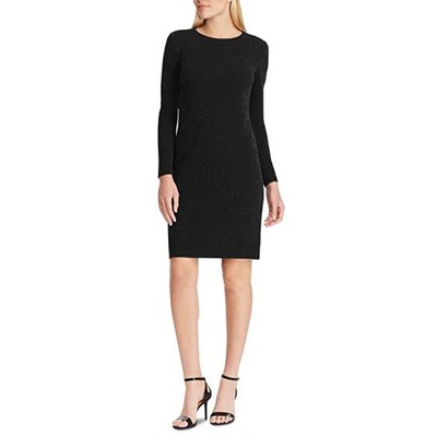 Женское мерцающее вечернее платье Ralph Lauren Body Con, черный, 10